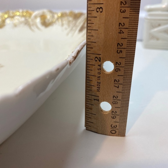 c1900 AK VF LIMOGES A. KLINGENBERG White GOLD ENCRUSTED DISH TRAY BOWL GARLAND - Picture 13 of 13